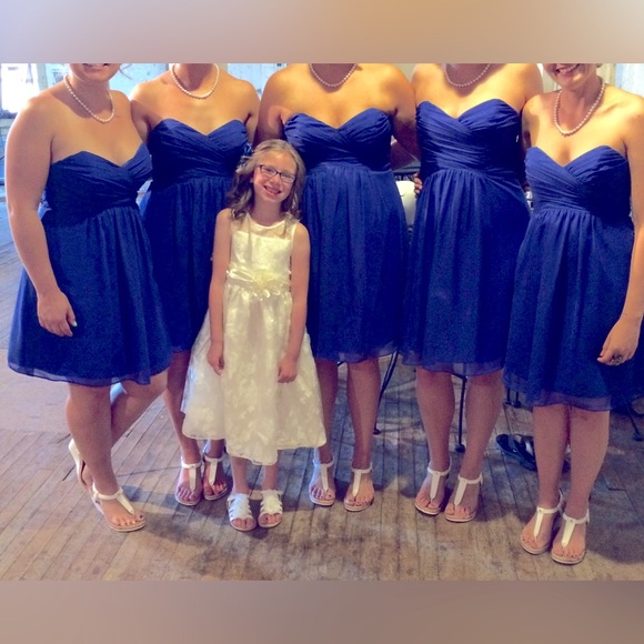 Cobalt Blue Strapless Dress - Picture 3 of 3